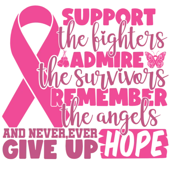 Supporting the Fighters, Admiring the Survivors, Remembering the Angels, and Never Giving Up Hope