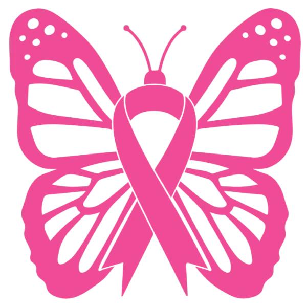 Breast Cancer Butterfly Awareness Ribbon