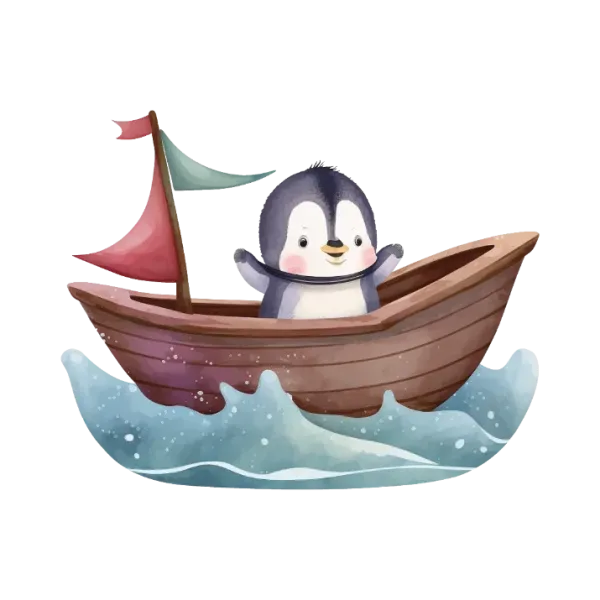 Penguin in a Boat