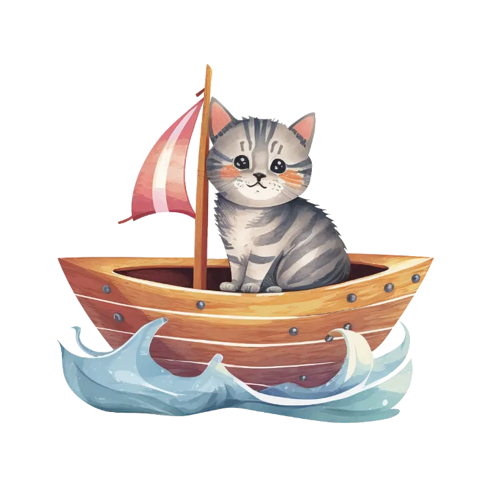 frame_0 Kitty in a Boat - Image 1