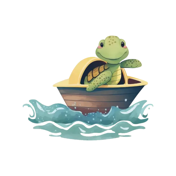 Turtle in a Boat