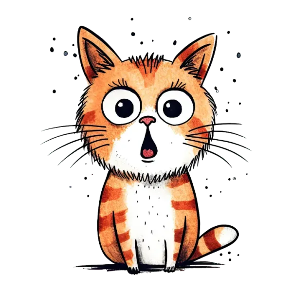 Cute Cat Cartoon Illustration