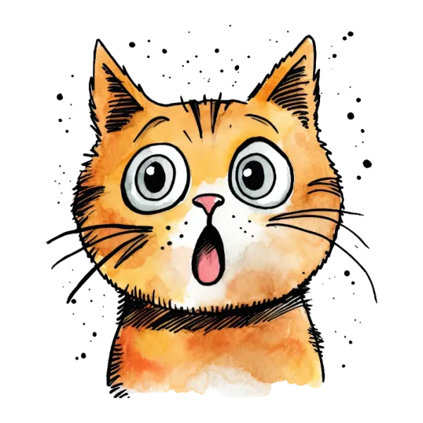 Surprised Orange Cat