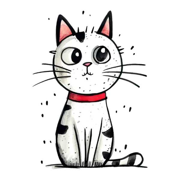 Cute Cartoon Cat Illustration