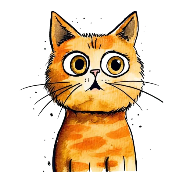 Surprised Orange Cat - DTF Transfer