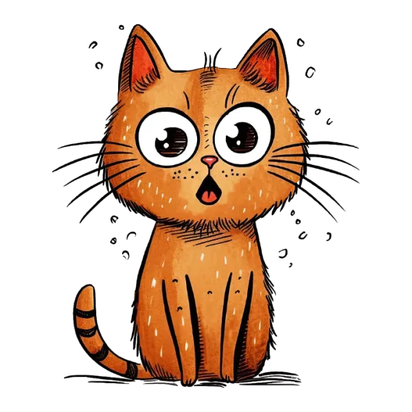 Cute Kitten with Surprised Expression