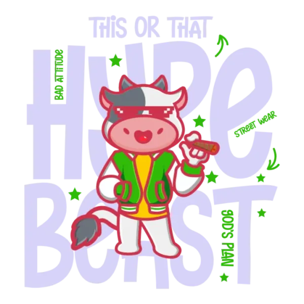 Huge Beast Cow DTF Transfer