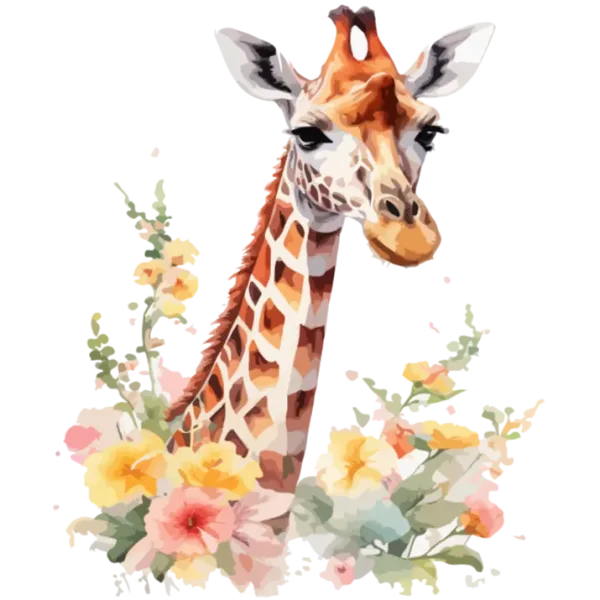 Giraffe in a Garden