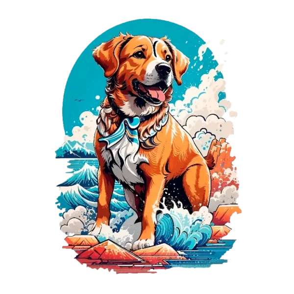 Paws on the Waves T-Shirt Design