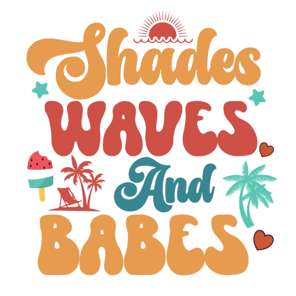 Shades Waves and Babes Summer T-shirt