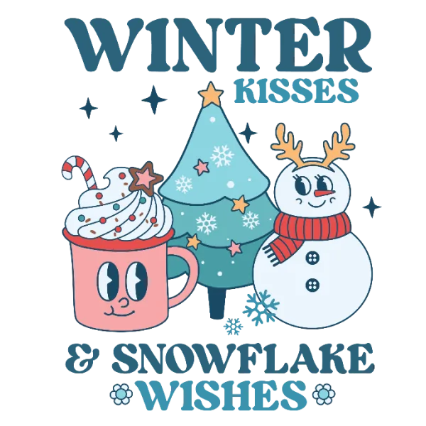 Winter Kisses And Snowflake Wishes