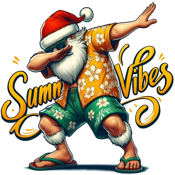 Summer Vibes Santa Dabbing