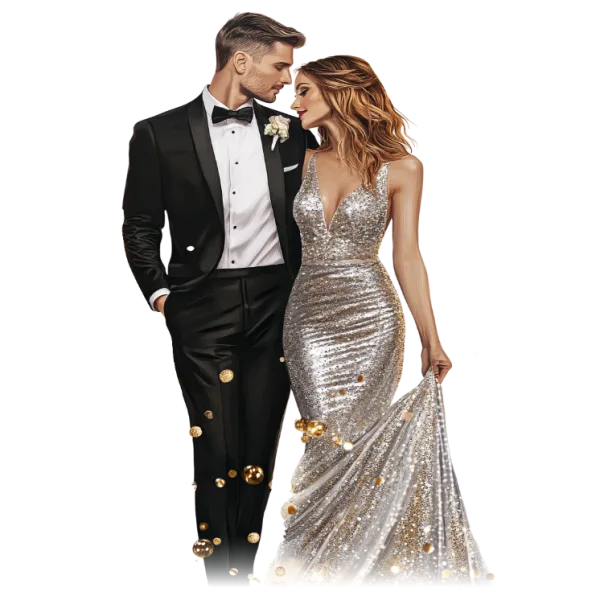 Couple Celebrating New Year 2025