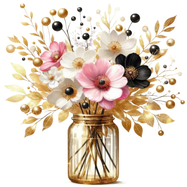 New Year Golden Blossom Harmony