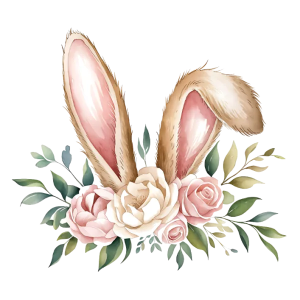 Blush Floral Easter Ears